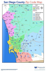 CA zip code map Southern California