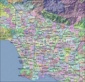 LA County zip code map